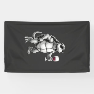 cool turtle drinking red wine art print_1 (3) banner