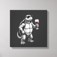 cool turtle drinking red wine art print_1 (3)