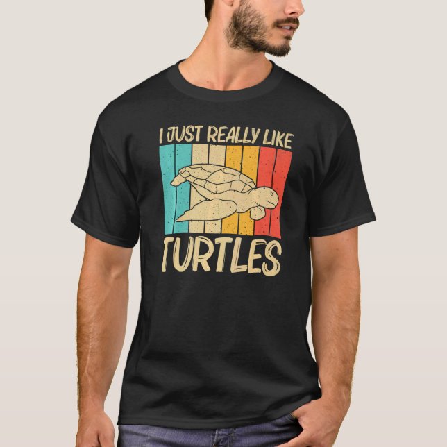 Cool Turtle For Men Women Sea Turtle Aquatic Anima T-Shirt (Front)