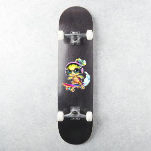 Cool Turtle Skateboarding Sticker