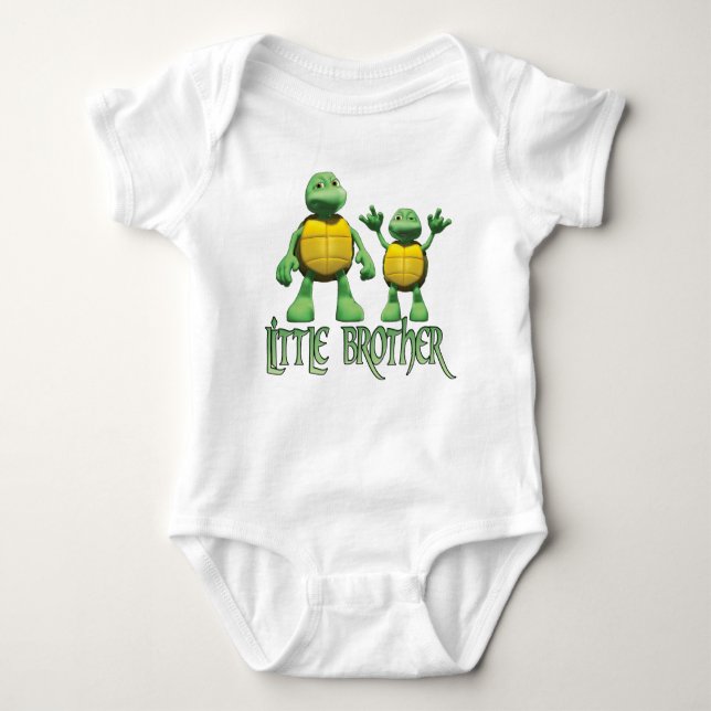Cool Turtles Little Brother Baby Bodysuit (Front)