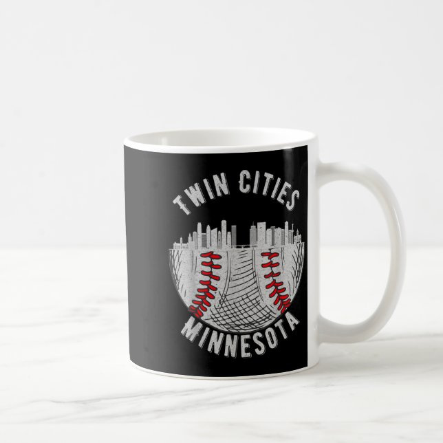Cool Twin Cities Minnesota Mn Baseball Skyline St  Coffee Mug (Right)