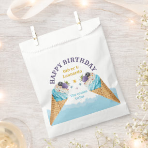 Cool Twins Ice Cream Boys Birthday  Favour Bags