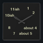 Cool Uber Geek Hipster Black One-ish Clock 3<br><div class="desc">Cool Uber Geek Hipster Black One-ish Clock 3 - designed by CricketDiane Art and Design 2013</div>