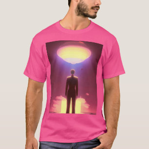 Cool Ufo Art. Colourful Vibrant Alien Art. T-Shirt