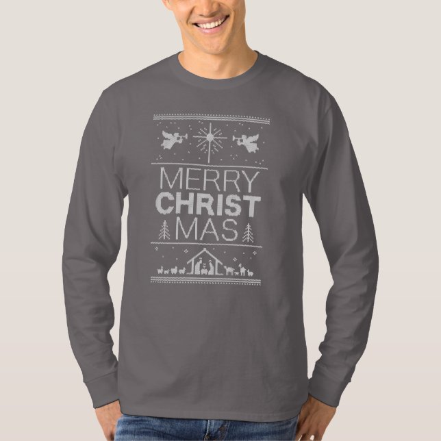 Cool Ugly Christmas Sweater Religious Christian (Front)