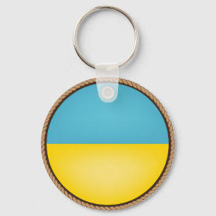 Cool Ukraine Flag Seal Key Ring