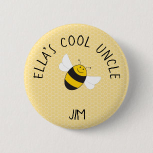 Cool uncle button for bumblebee baby shower