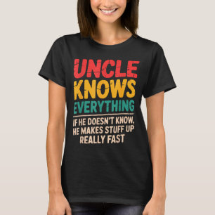 Cool Uncle Design For Uncle Men From Nephew Niece  T-Shirt