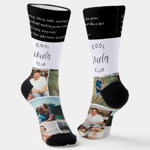 Cool Uncles Club   7 Photo Personalised Socks