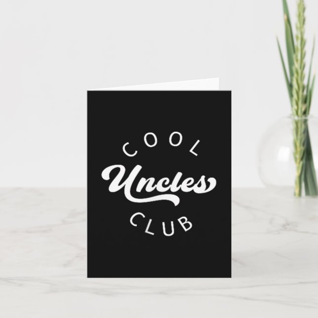 Cool Uncles Club Best Uncle Ever Funny Pocket  Card (Front)