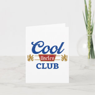 Cool Uncles Club Best Uncle Ever Funny Pocket Fath Card