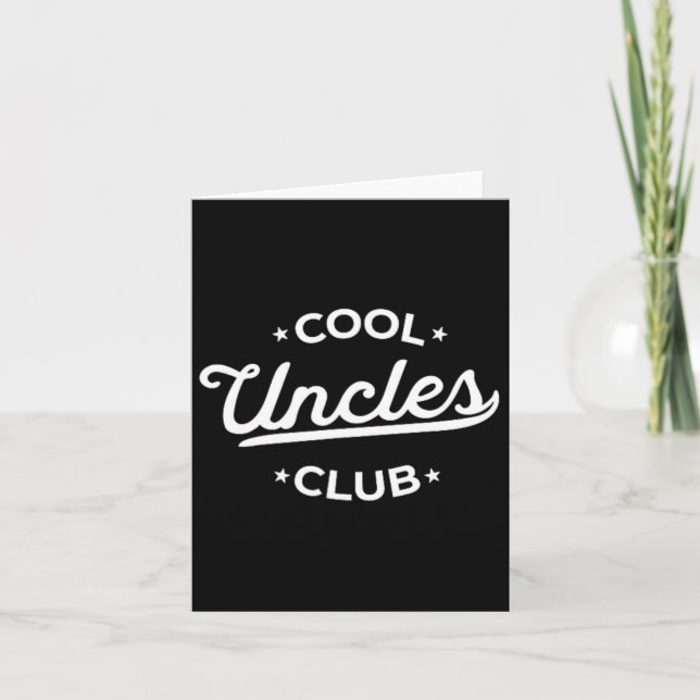 Cool Uncles Club Best Uncle Ever Funny Pocket Fath Card (Front)