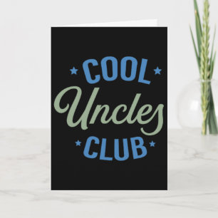 Cool Uncles Club Best Uncle Ever Funny Pocket Fath Card