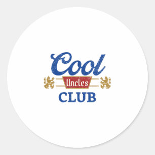 Cool Uncles Club Best Uncle Ever Funny Pocket Fath Classic Round Sticker
