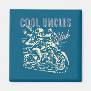 Cool Uncles Club Biker Uncle Retro Uncle Riding Mo Magnet