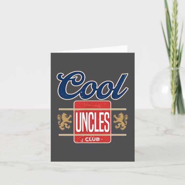 Cool Uncles Club For New Uncle Father's Day Uncle  Card (Front)