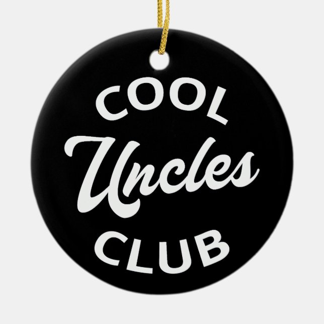 Cool Uncles Club I Ceramic Tree Decoration (Front)
