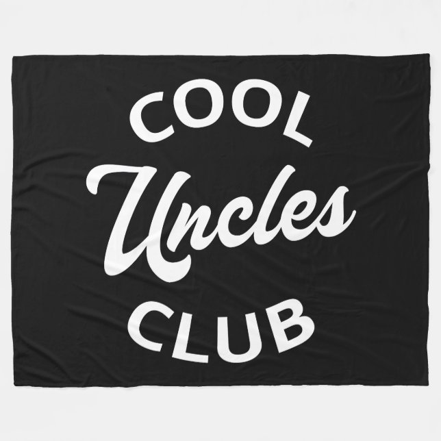 Cool Uncles Club I Fleece Blanket (Front (Horizontal))
