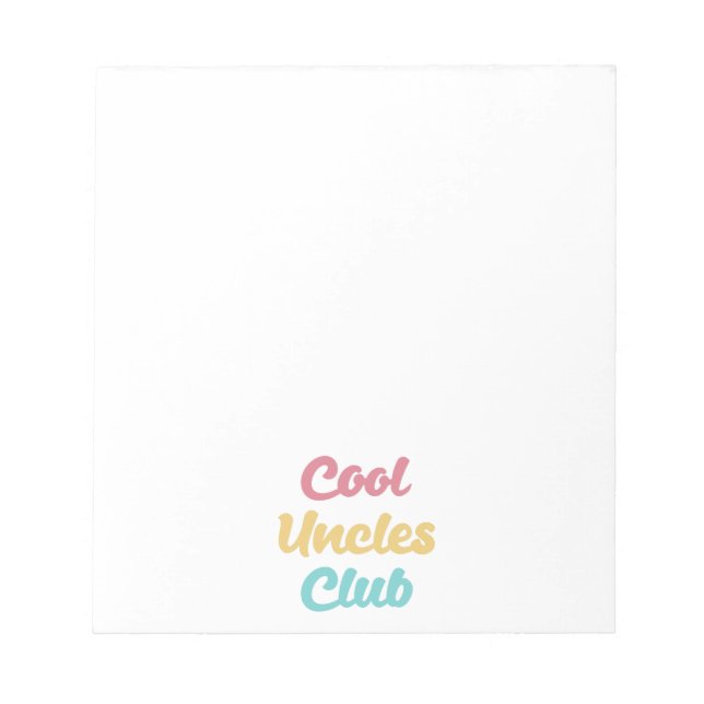 Cool Uncles Club II Notepad (Front)