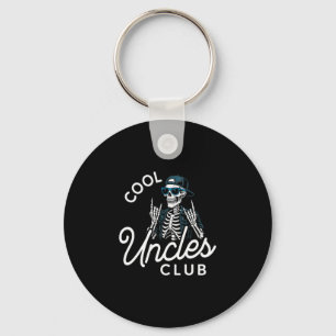 Cool Uncles Club Shirt Funny Skeleton Men Uncle  Key Ring