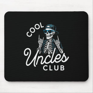 Cool Uncles Club Shirt Funny Skeleton Men Uncle  Mouse Pad