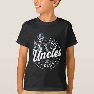 Cool Uncles Club Shirt Funny Skeleton Uncle Men 