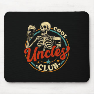 Cool Uncles Club Shirt Uncle Skeleton Men Fathers Mouse Pad