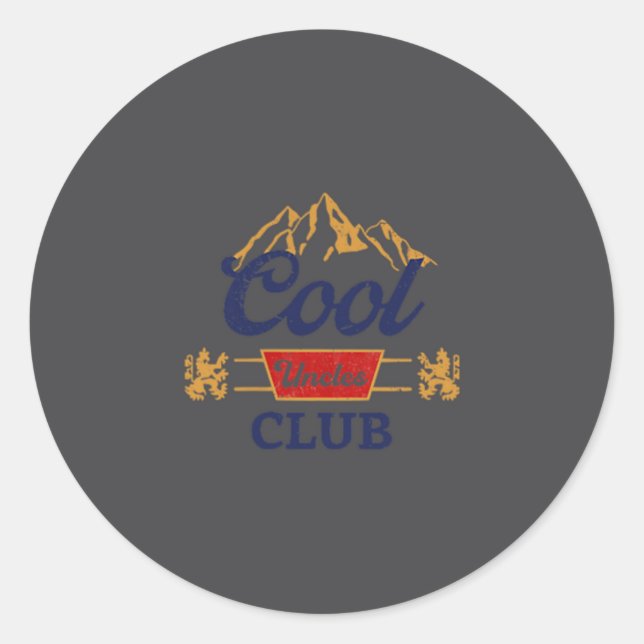 Cool Uncles Club Uncle Ever Funny Cket Fath  Classic Round Sticker (Front)