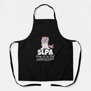 Cool Unicorn for SLPA Speech Language Pathologist Apron