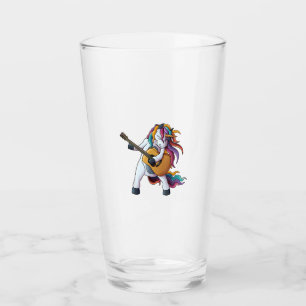 Cool Unicorn Playing Guitar _ Funny Animal Guitari Glass