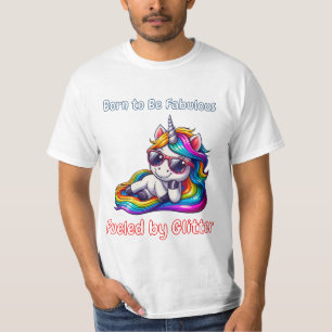 Cool unicorn rainbow surfing relaxing colourful ma T-Shirt