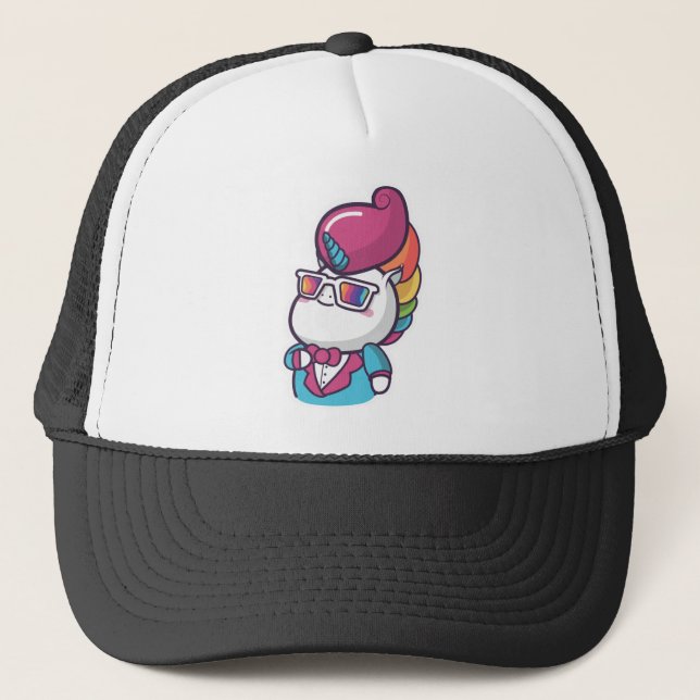 Cool unicorn trucker hat (Front)