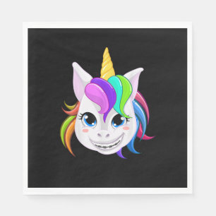 Cool Unicorn With Dental Braces Funny Horn Horse S Napkin