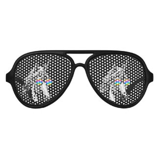 Cool unicorn with rainbow sunglasses