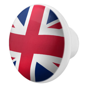 COOL UNION JACK UK FLAG CERAMIC KNOB