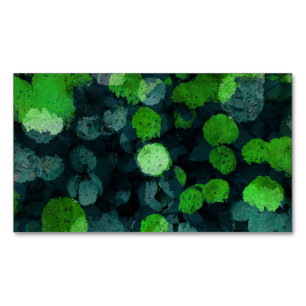 Cool, unique art of floral / flower pattern magnetic business card