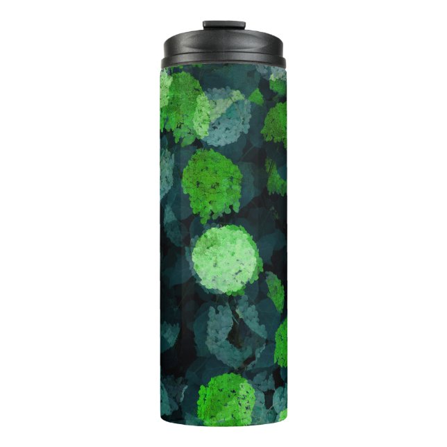 Cool, unique art of floral / flower pattern thermal tumbler (Front)