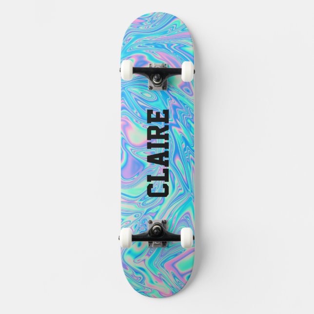 Cool Unique Design Holographic Skateboard (Front)