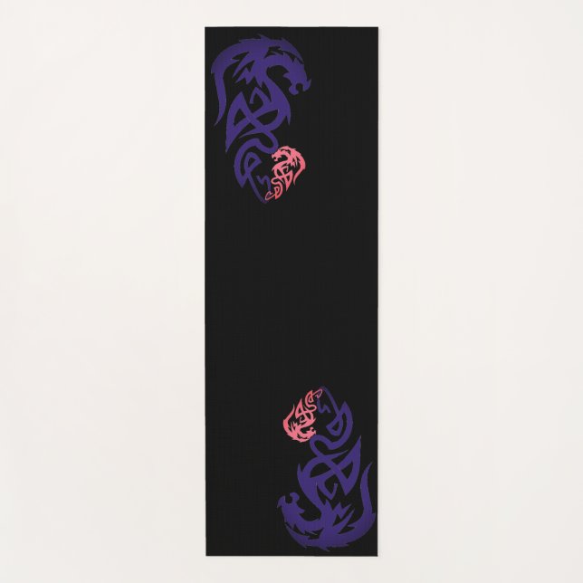 Cool Unique Dragon Yoga Mat (Front)