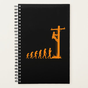 Cool Unique Evolution Of Lineman Electrician Gift Planner