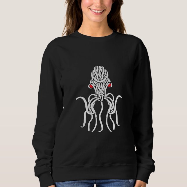 Cool Unique Jiu Jitsu Octopus White Belt Jiujitsu Sweatshirt (Front)
