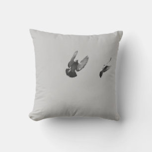 Cool, unique modern flying pigeon bird peace cushion