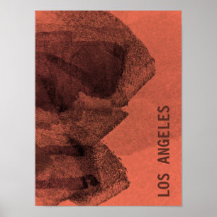 Cool, unique modern Los Angeles design art Poster