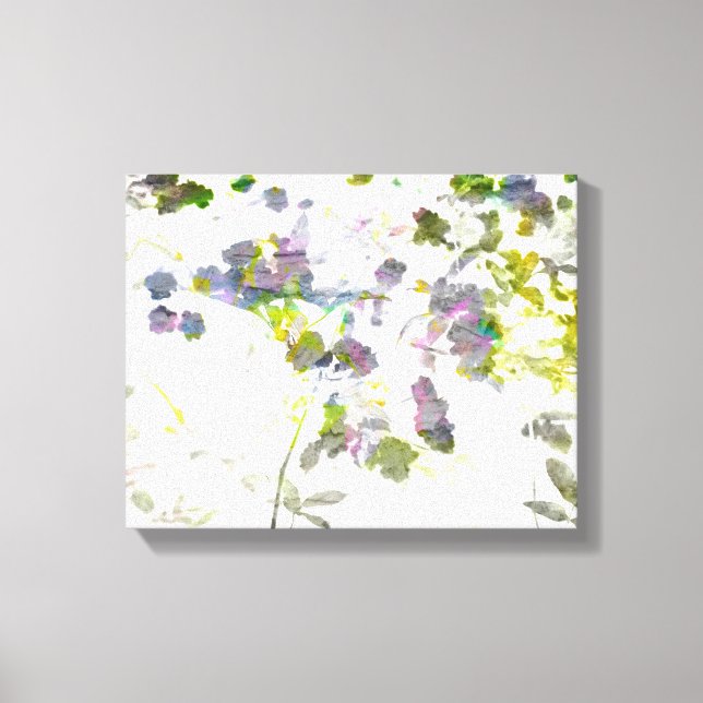 Cool, unique modern romantic flower pattern design canvas print (Front)