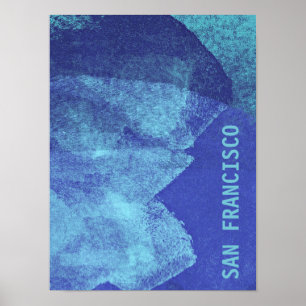 Cool, unique modern San Francisco design art Poster