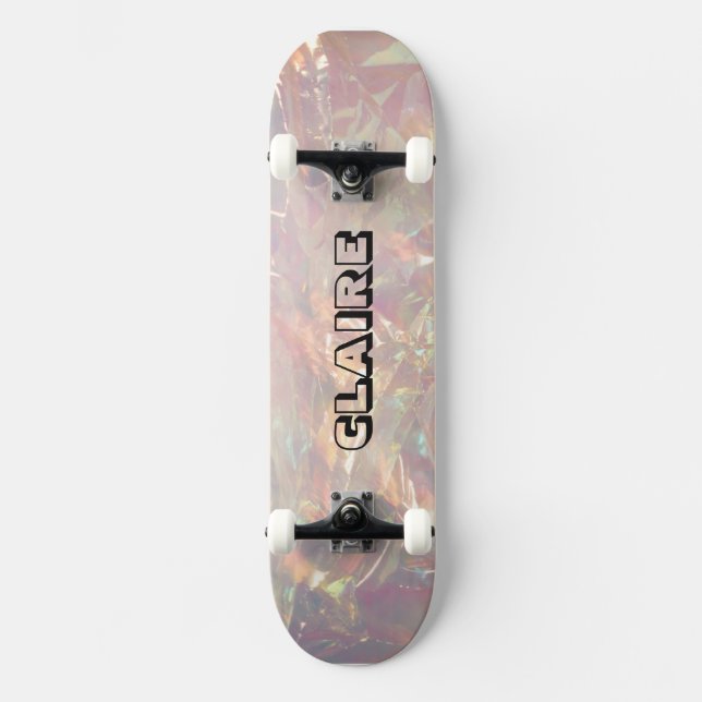 Cool Unique Name Collectable Holographic Skateboard (Front)