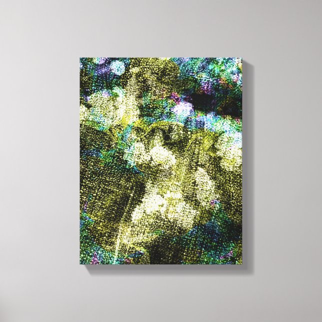 Cool, unique, trendy digital art of flower pattern canvas print (Front)
