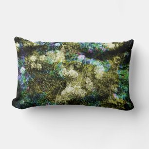 Cool, unique, trendy digital art of flower pattern lumbar cushion