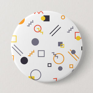 Cool, unique, trendy, urban abstract illustration 7.5 cm round badge